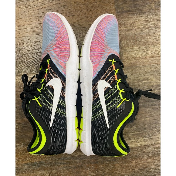 Nike Womens Used Flex Adapt Training Shoes Black Green and Pink💕Size 81/2💕 - Picture 7 of 10